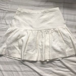 FLASH SALE JCrew cream brocket skirt. Size 8. NWT.